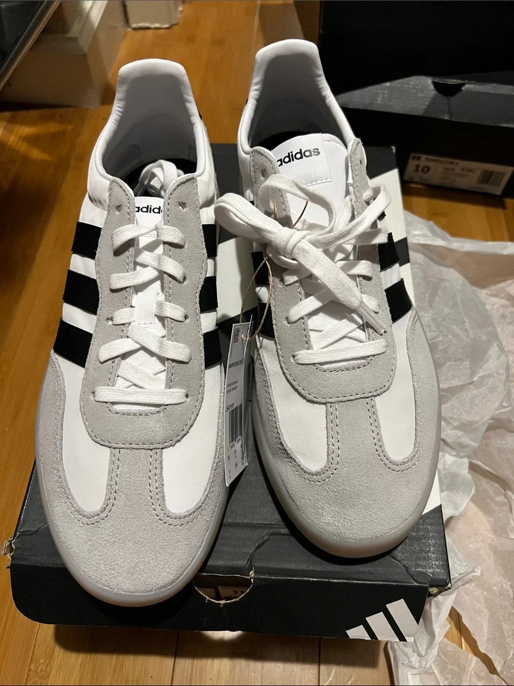 adidas White and Black Barreda Decode